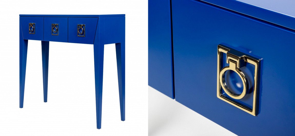 Синяя консоль Сontemporary Art Deco