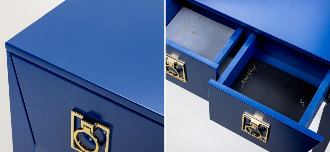 Синяя консоль Сontemporary Art Deco