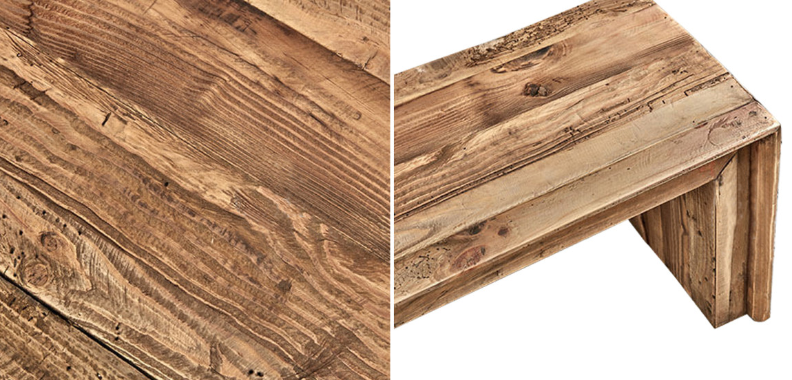 Скамья в стиле лофт Cline Wood Bench