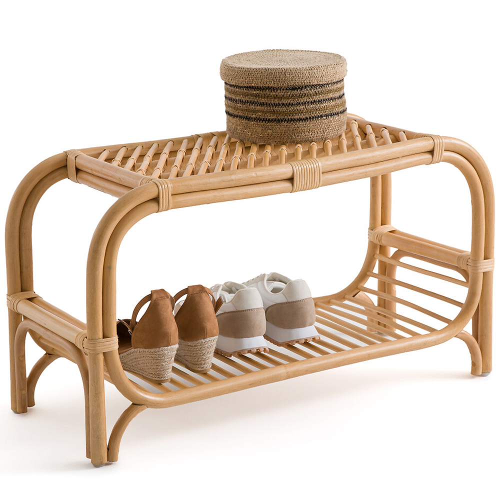 Скамья для прихожей из стеблей ротанга Willa Rattan Bench