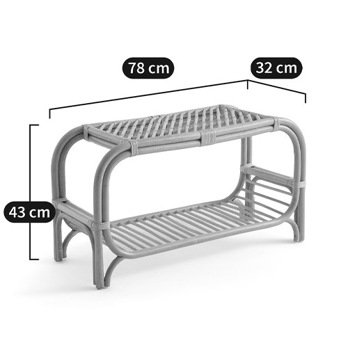 Скамья для прихожей из стеблей ротанга Willa Rattan Bench