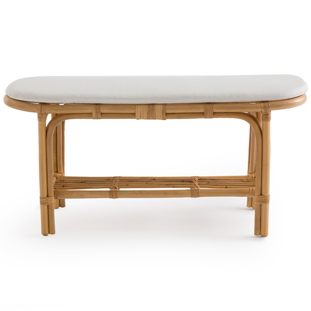 Скамья из ротанга с подушкой Manlio Rattan Bench