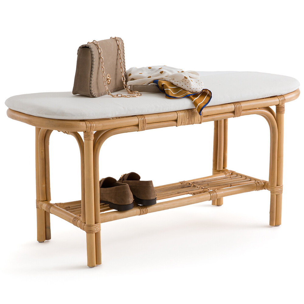 Скамья из ротанга с подушкой Manlio Rattan Bench