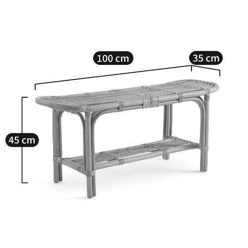 Скамья из ротанга с подушкой Manlio Rattan Bench