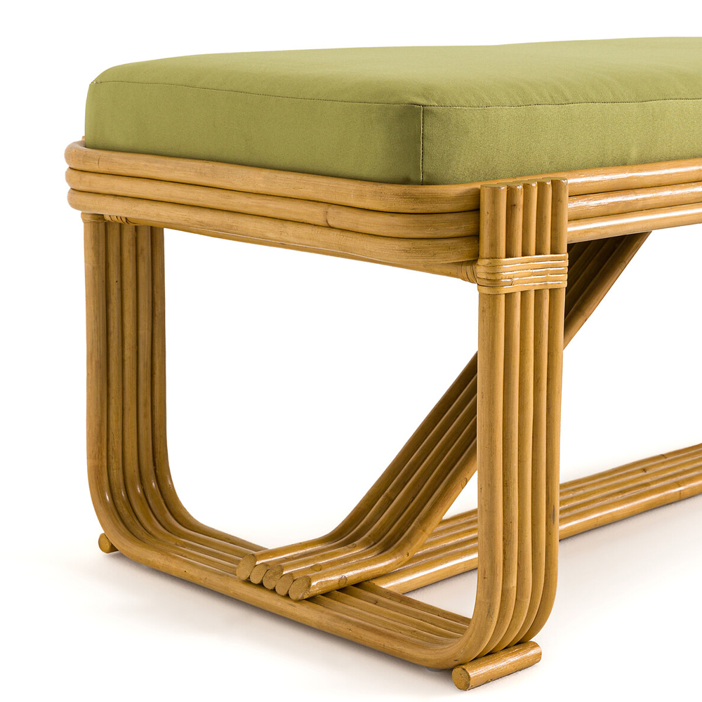 Скамья из ротанга с подушкой Mattia Rattan Bench