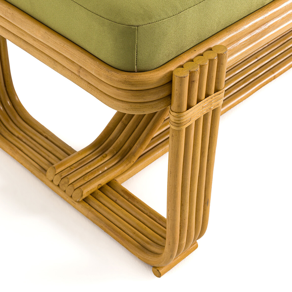 Скамья из ротанга с подушкой Mattia Rattan Bench