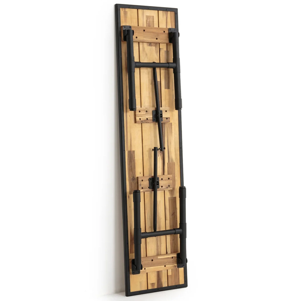 Скамья с сиденьем из массива акации Damon Industrial Wooden Bench