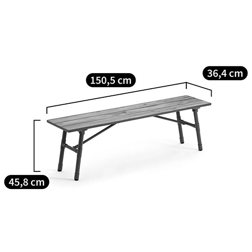 Скамья с сиденьем из массива акации Damon Industrial Wooden Bench