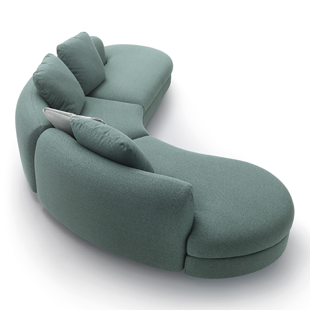 Современный 3-х местный Диван California трансформер круглой формы