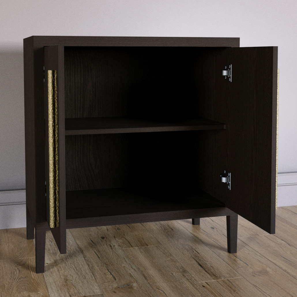 Современный Буфет Primo с 2 дверцами Темный орех