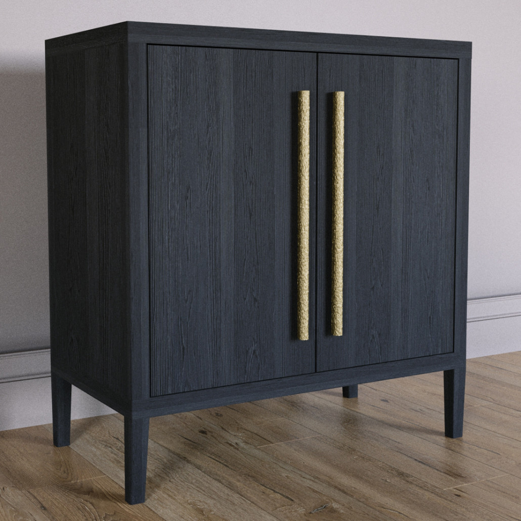 Современный Буфет Primo с 2 дверцами Черный дуб