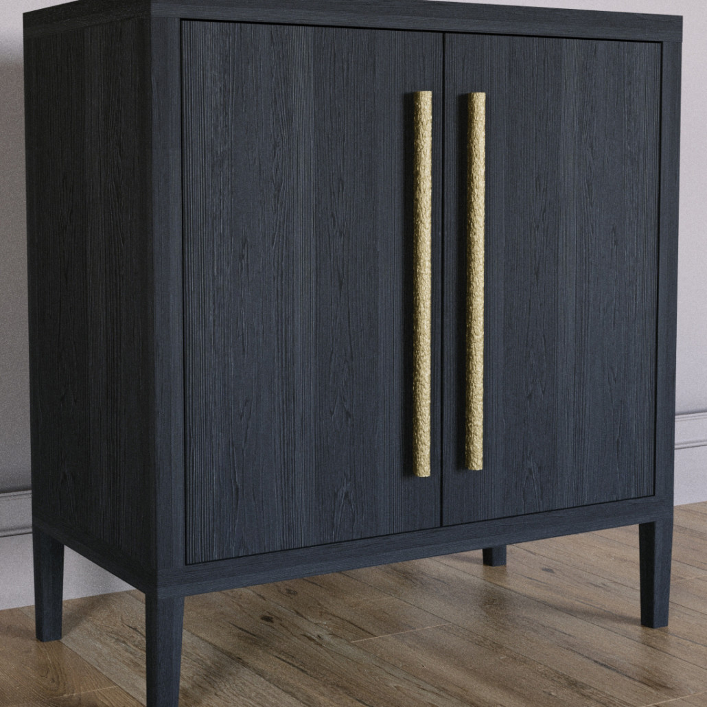 Современный Буфет Primo с 2 дверцами Черный дуб