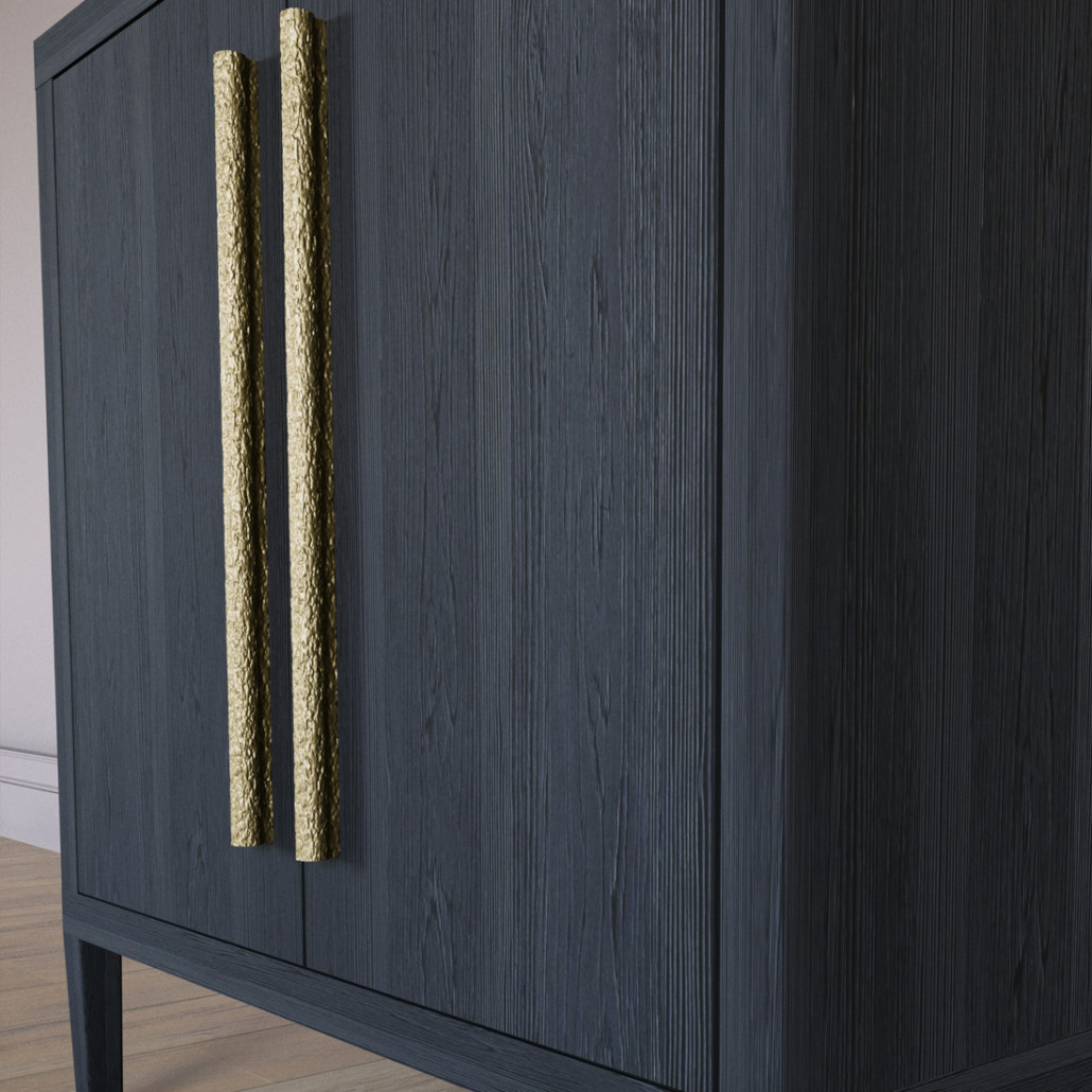 Современный Буфет Primo с 2 дверцами Черный дуб