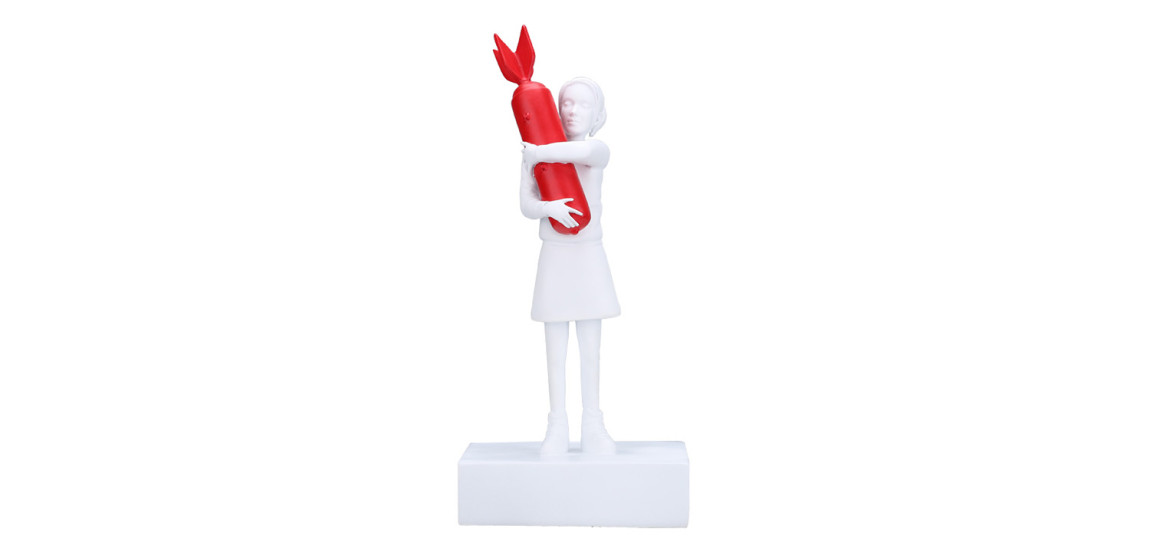 Статуэтка Banksy Bomb Hugger Sculpture Red
