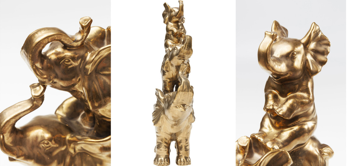 Статуэтка Family of Golden Elephants