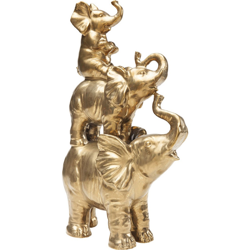 Статуэтка Family of Golden Elephants
