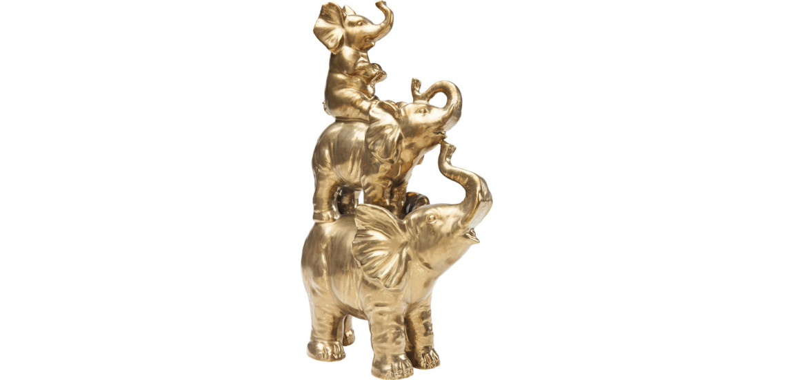 Статуэтка Family of Golden Elephants