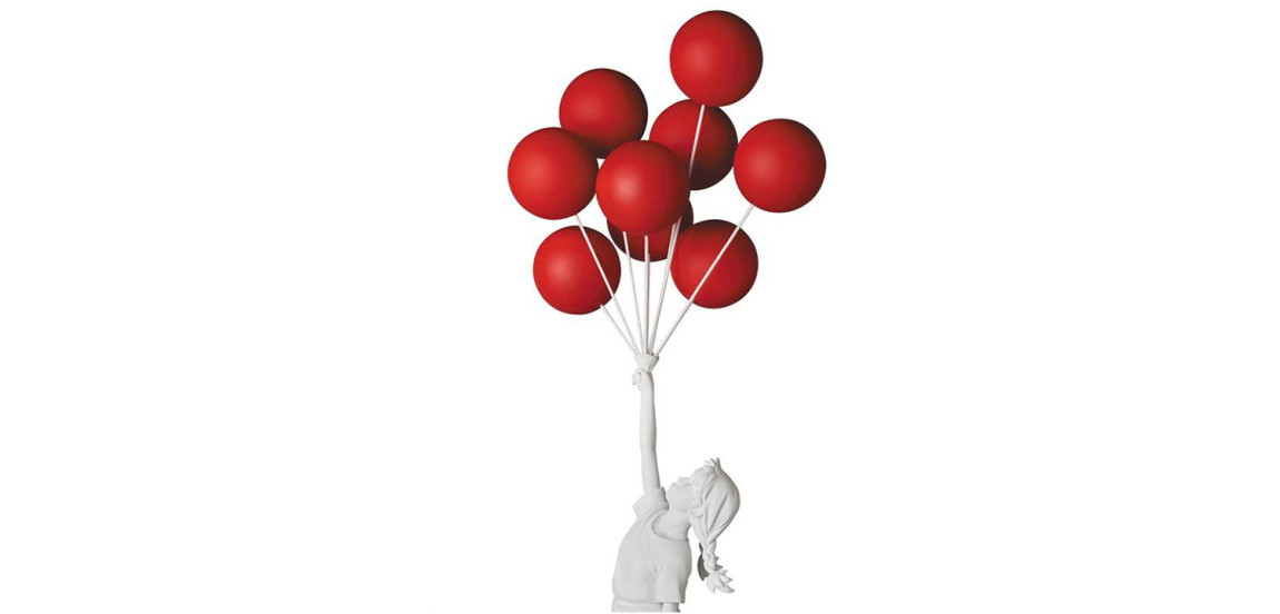 Статуэтка Flying Balloons Girl white and red
