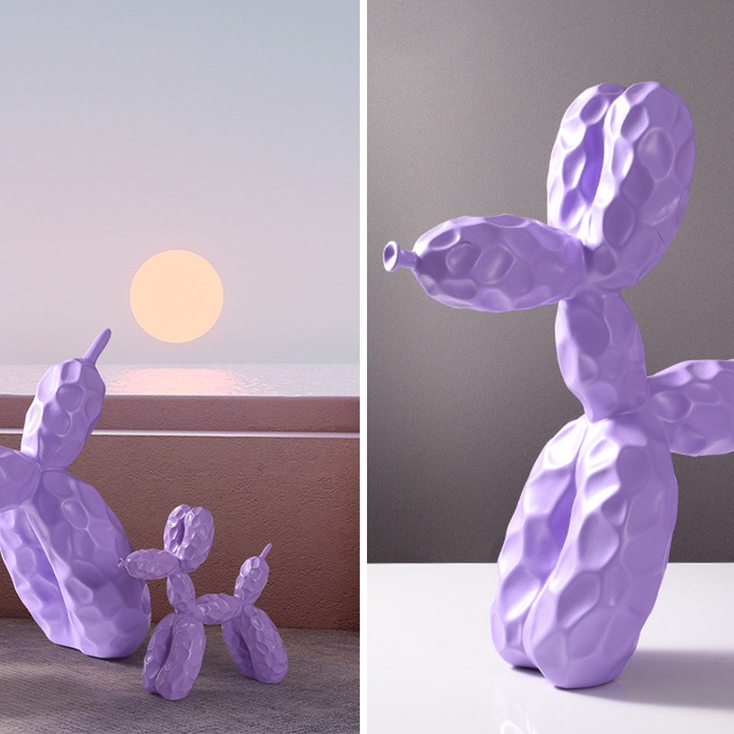 Статуэтка Jeff Koons Balloon Dog Crumpled Lilac