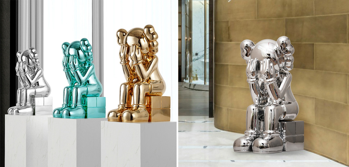 Статуэтка KAWS Passing Through Silver