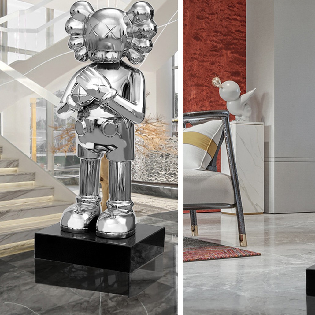 Статуэтка KAWS Silver on stand