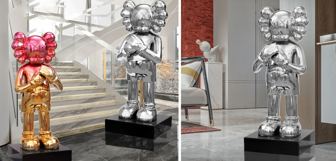 Статуэтка KAWS Silver on stand