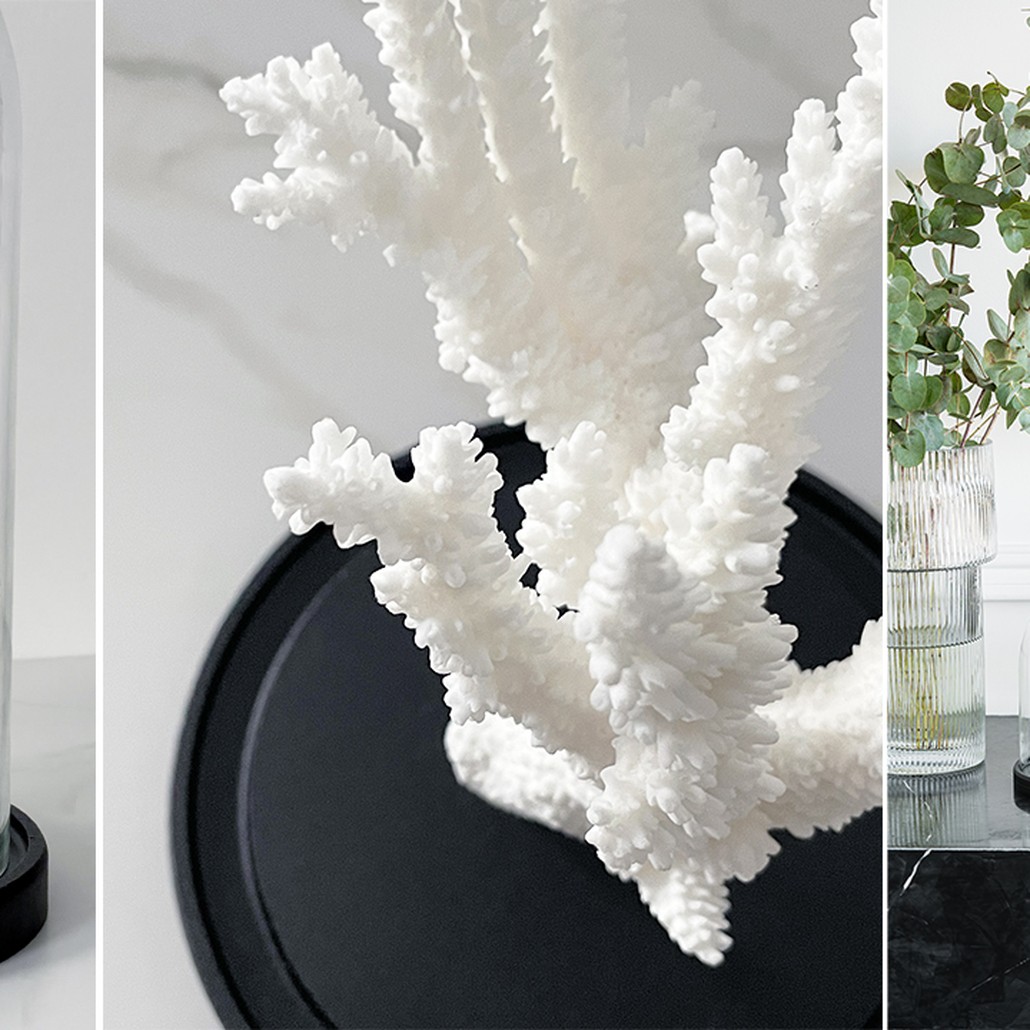 Статуэтка Natural Coral Branch Glass Cloche