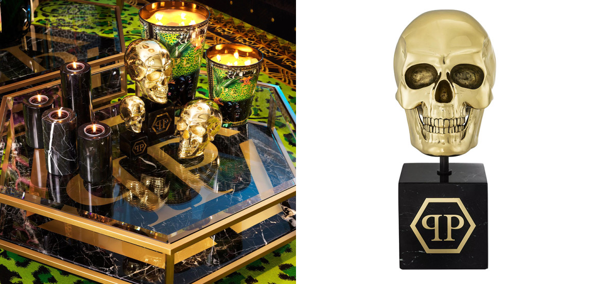 Статуэтка Philipp Plein Gold Skull L