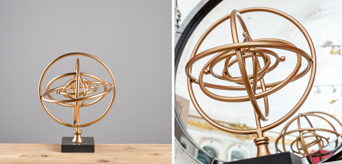 Статуэтка Sphere Sundial gold