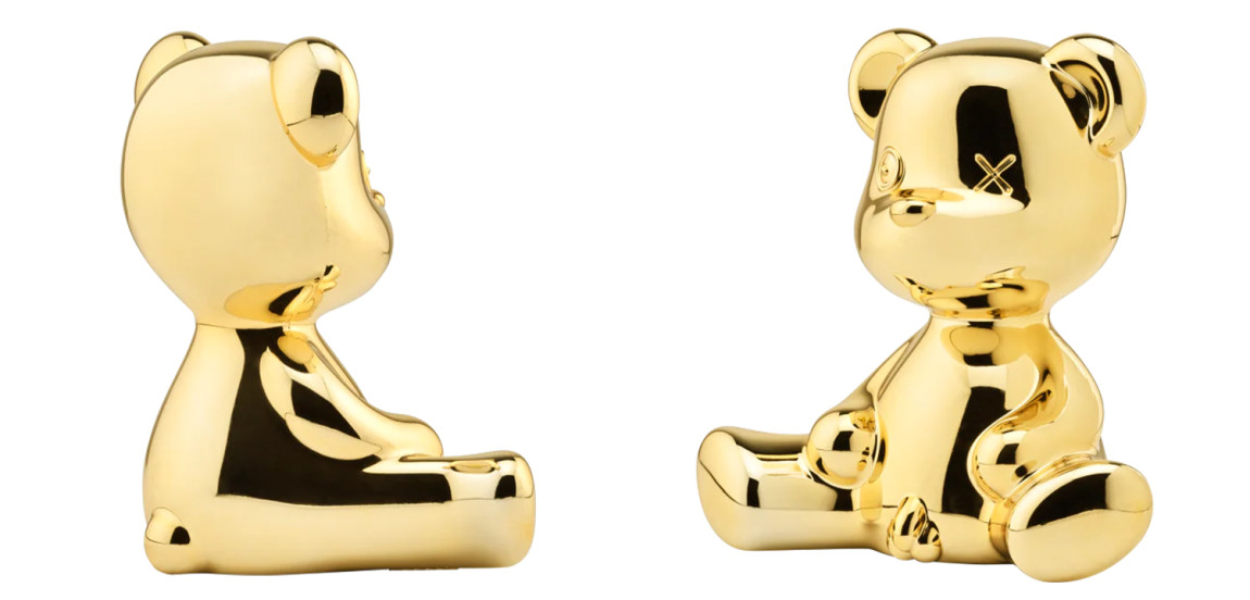 Статуэтка Teddy Boy Metal Finish with Cable Золото