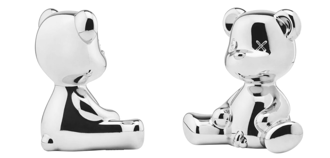 Статуэтка Teddy Boy Metal Finish with Cable Серебро