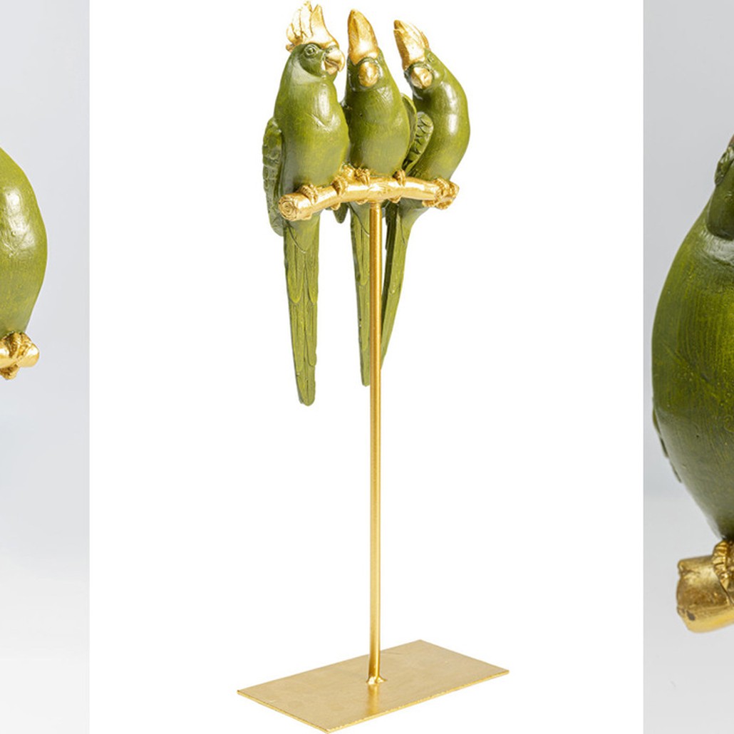 Статуэтка Three Green Parrots