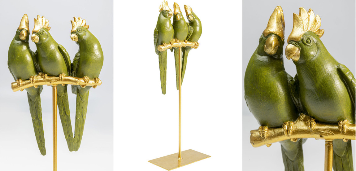 Статуэтка Three Green Parrots