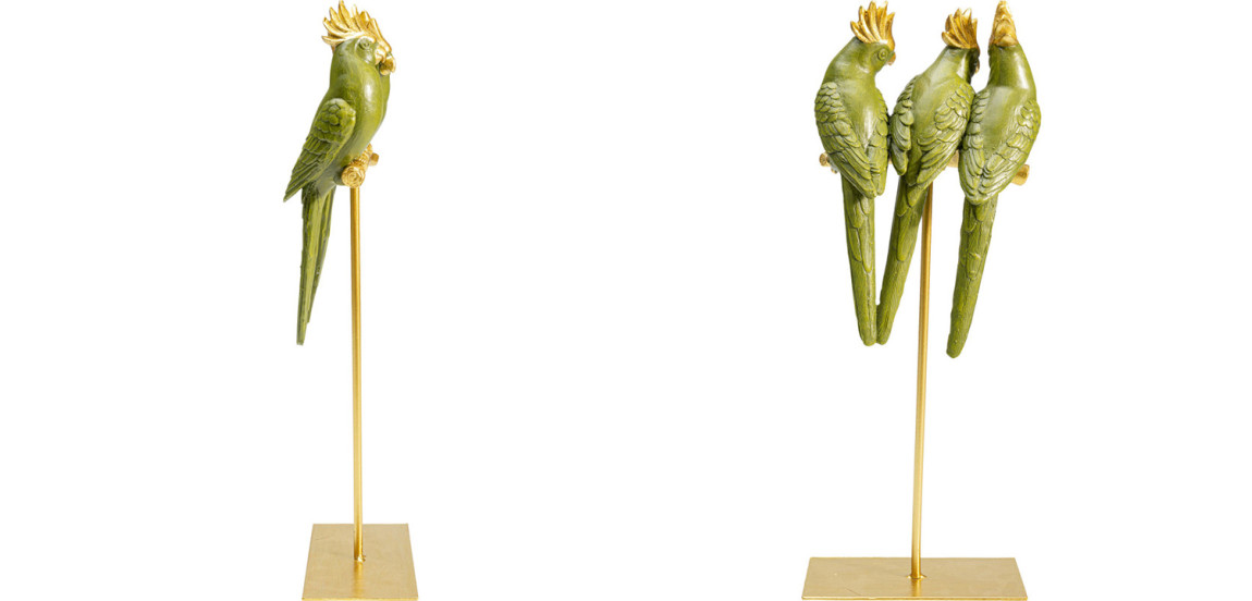 Статуэтка Three Green Parrots