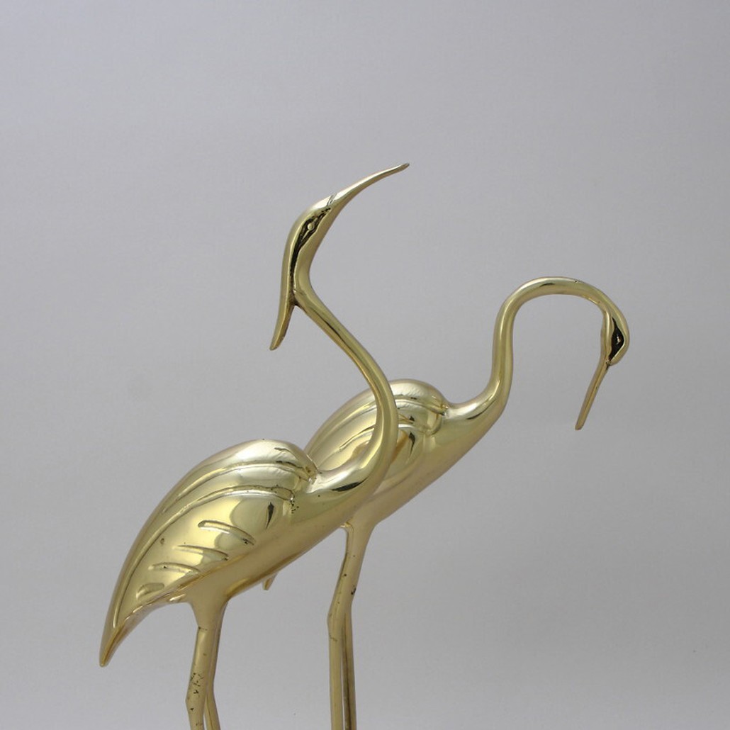 Статуэтка бронзовая пара Журавли Bronze Birds