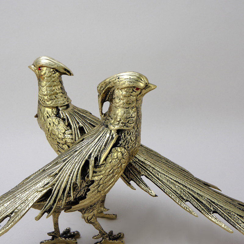 Статуэтка бронзовая пара Фазаны Bronze Birds