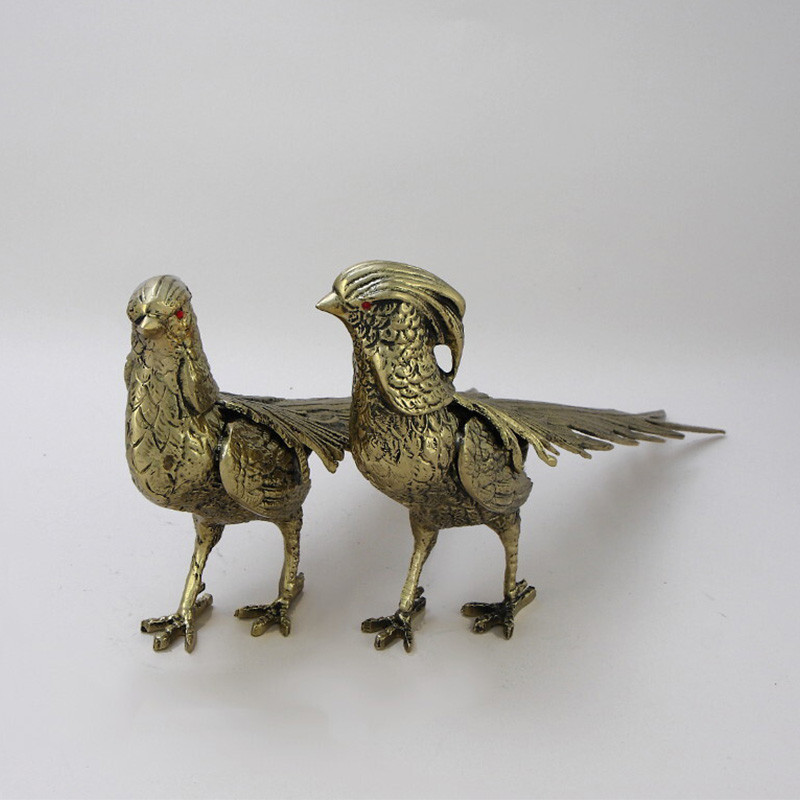 Статуэтка бронзовая пара Фазаны Bronze Birds