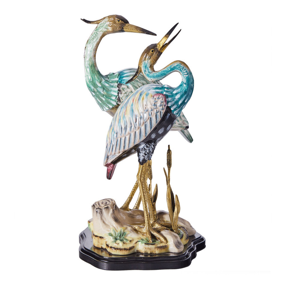 Статуэтка в виде двух птиц из фарфора с бронзовыми элементами Bird of the Garden of Eden