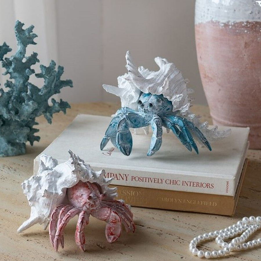 Статуэтка голубой рак с белой раковиной Marine Accessories