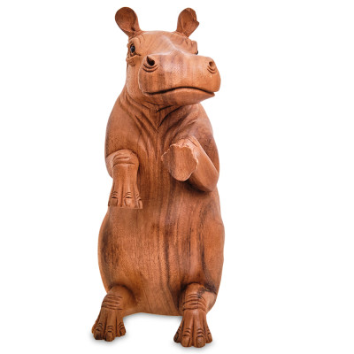 Статуэтка деревянная в виде бегемота Hippopotamus of the World