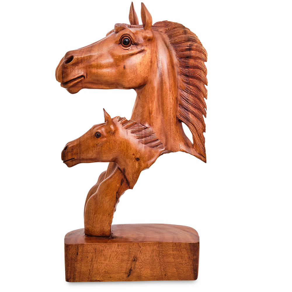 Статуэтка деревянная в виде головы лошади Horse of the World