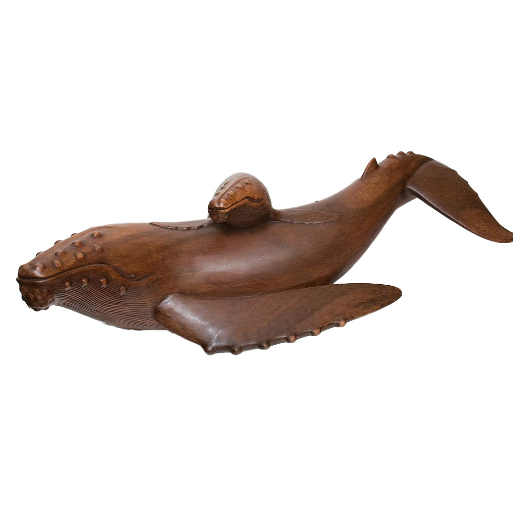 Статуэтка деревянная в виде двух китов Mammals