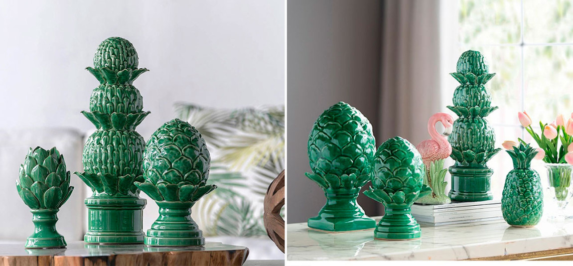 Статуэтка зеленая в виде артишока Artichoke