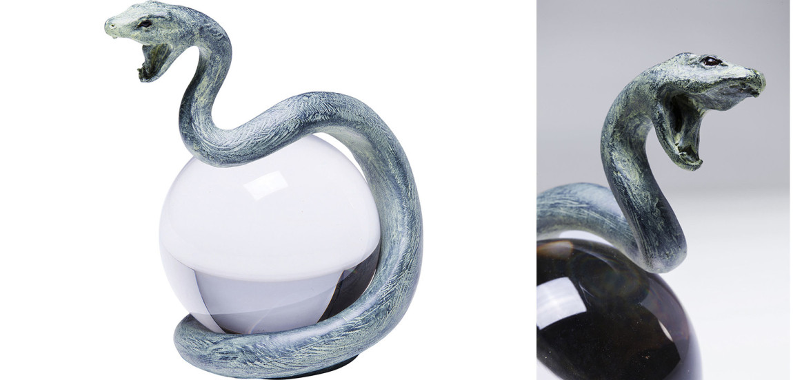 Статуэтка Змея на прозрачном шаре