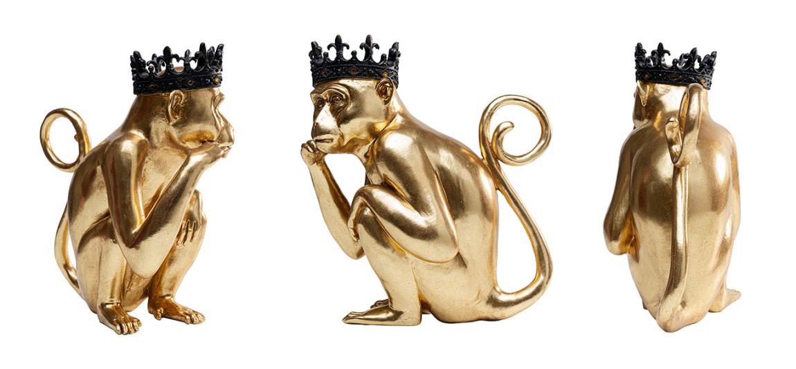 Статуэтка золотая обезьяна Golden Monkey