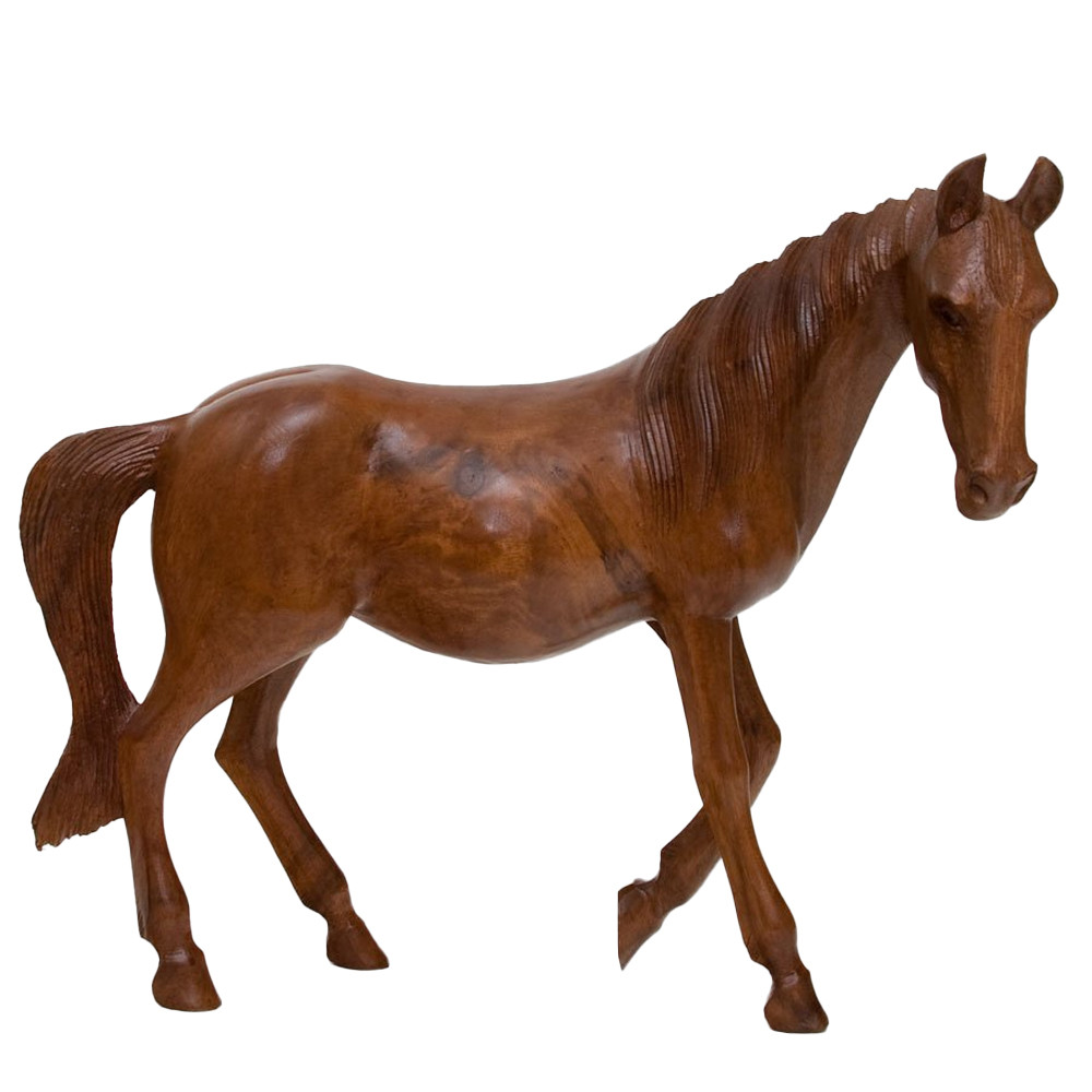 Статуэтка из дерева суар дикая лошадь Wild Horses