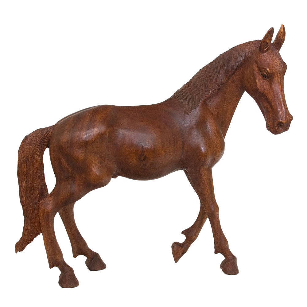 Статуэтка из дерева суар дикая лошадь Wild Horses