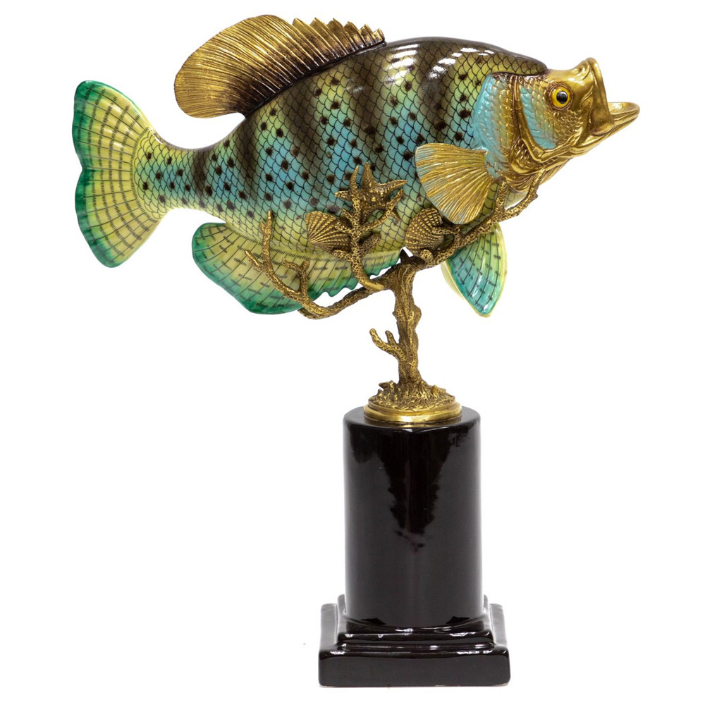 Статуэтка из фарфора в форме рыбы SEA Porcelain and Bronze