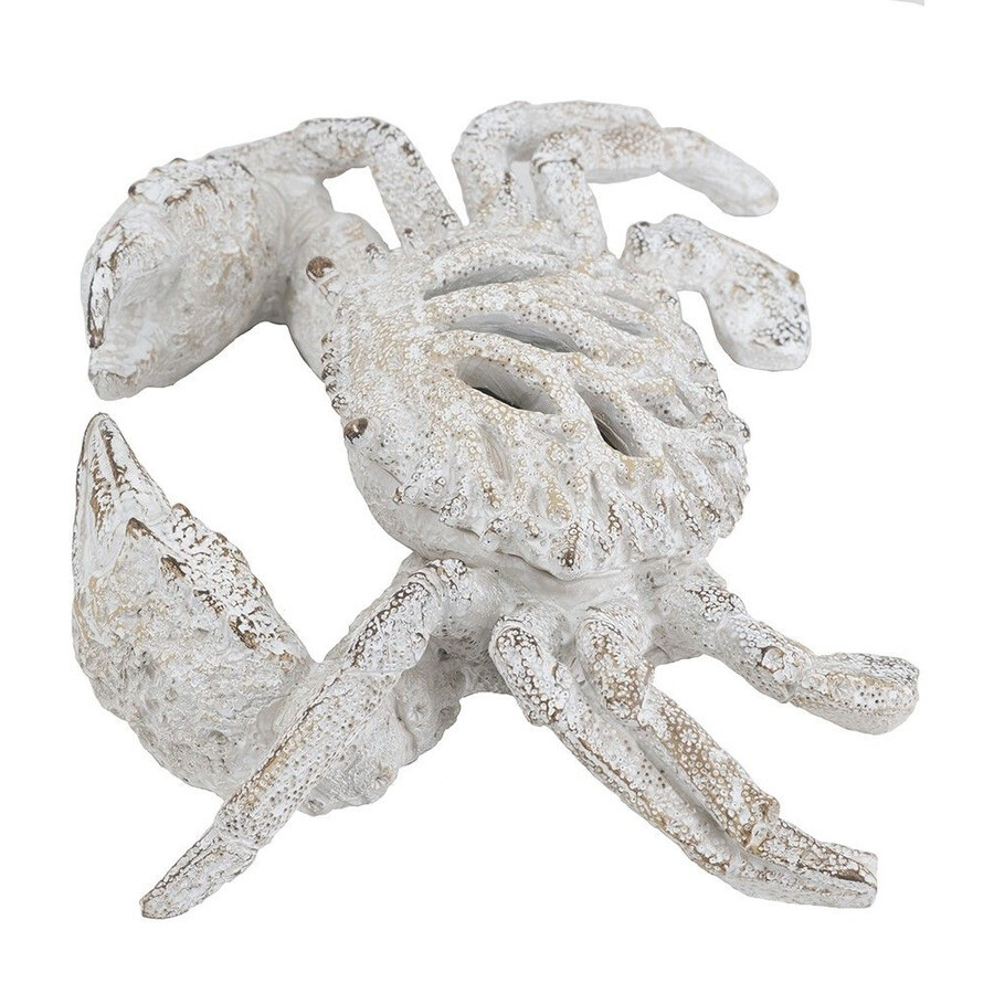 Статуэтка краб с детализированной текстурой в белом цвете Marine Accessories