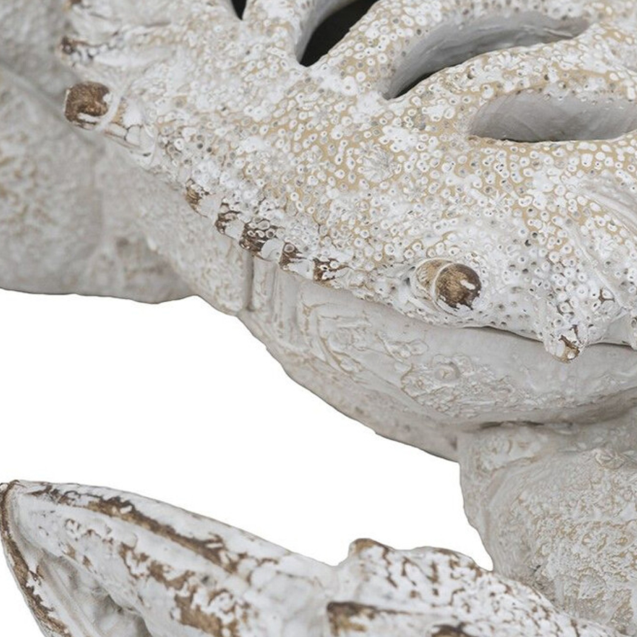 Статуэтка краб с детализированной текстурой в белом цвете Marine Accessories